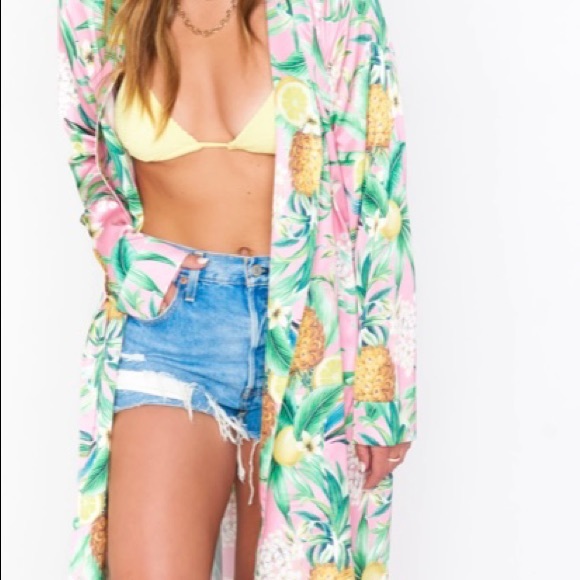 ShowMeYourMuMu Hannah Brown Pineapple Robbie Robe - Picture 4 of 5